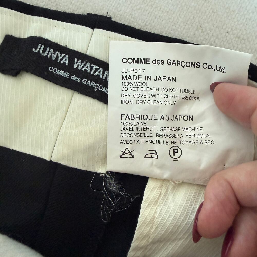 Comme des Garcons Junya Watanabe High Waisted Wool Black Shorts - Picture 5 of 5